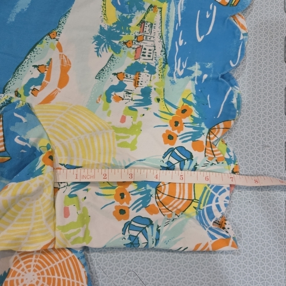 Crown & Ivy Women's Curvy Beach Printed Scallop-Trim Shorts Size 24W - Picture 8 of 11
